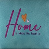 Yett Spruchfliese Home is where the heart is - grün