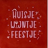 Yett Wenstegeltje Huisje wijntje feestje - rood