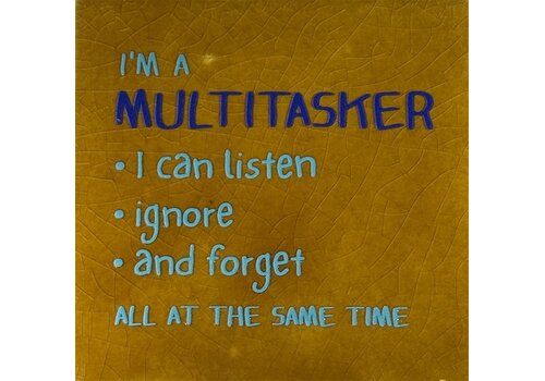 Yett Carreau à message I'm a multitasker - ocre