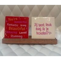 Duo-Halter für Spruchfliesen - 2 Fliesen