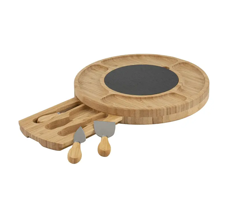 Fromagerie 5-piece cheese set with slate 32 x 32 cm