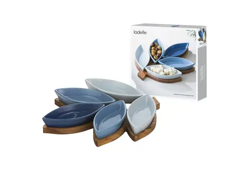 Ladelle Mossman Set de service 6 pièces avec planche 30 x 25 cm