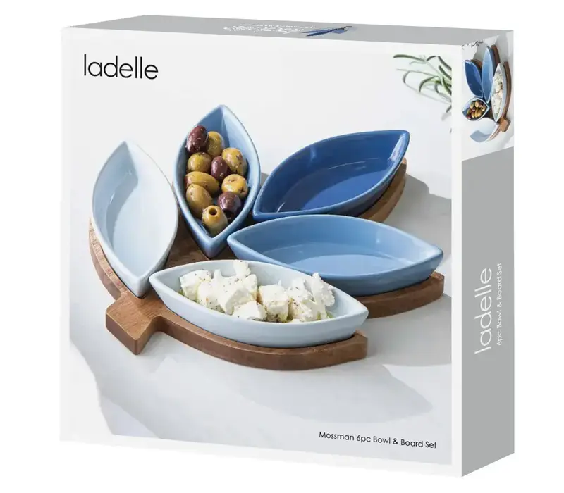 Mossman 6-piece serving set with board 30 x 25 cm