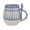 Ladelle Eloise Mug avec dessous et cuillère bleu acier 3 pièces