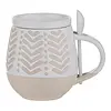 Ladelle Eloise Mug with coaster and spoon white 3-piece