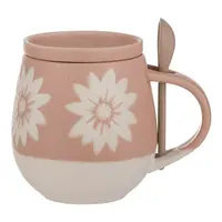 Eloise Mug with coaster and spoon dusty pink 3-piece