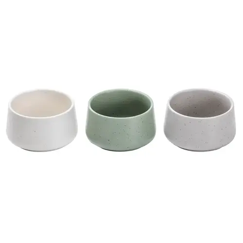 Elements Set van 3 diepe schaaltjes assorti 9,4 x 9,4 cm 