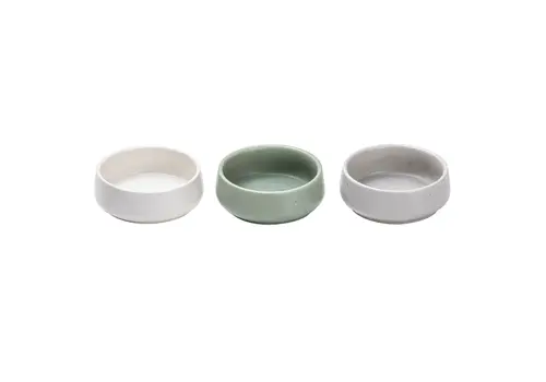 Ladelle Elements Set van 3 ondiepe schaaltjes assorti 9,4 x 9,4 cm