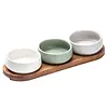 Ladelle Elements Schalenset 4-teilig mit Brett sortiert