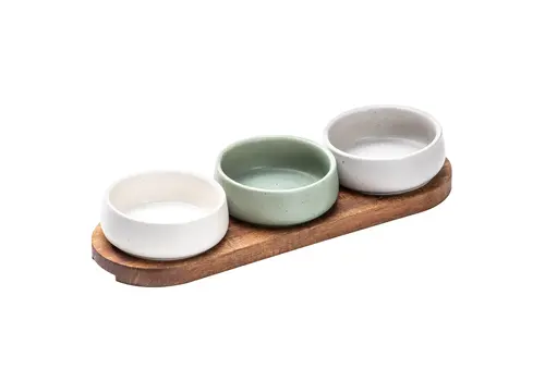 Ladelle Elements 4-piece bowl set with board assorted