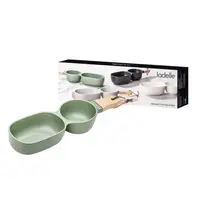 Elements 2-section serving dish sage green 34.5 x 9.5 cm