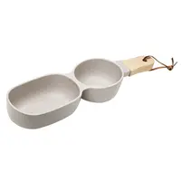 Elements 2-section serving dish taupe 34.5 x 9.5 cm