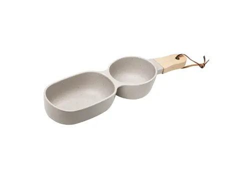 Ladelle Elements Servierschale 2 Fächer taupe 34,5 x 9,5 cm