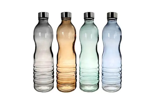 Arca Glazen Fles Classic Design Mix Colors inhoud 1 L