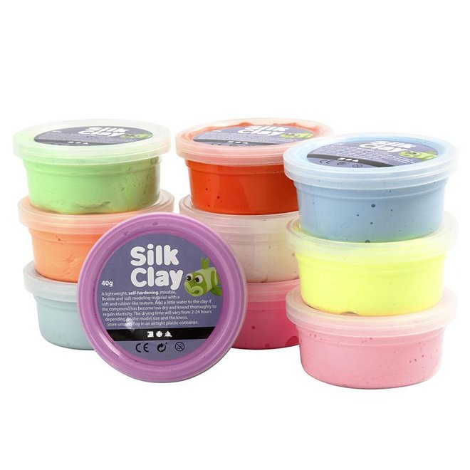 Silk Clay pakket pastel & neon (10st)