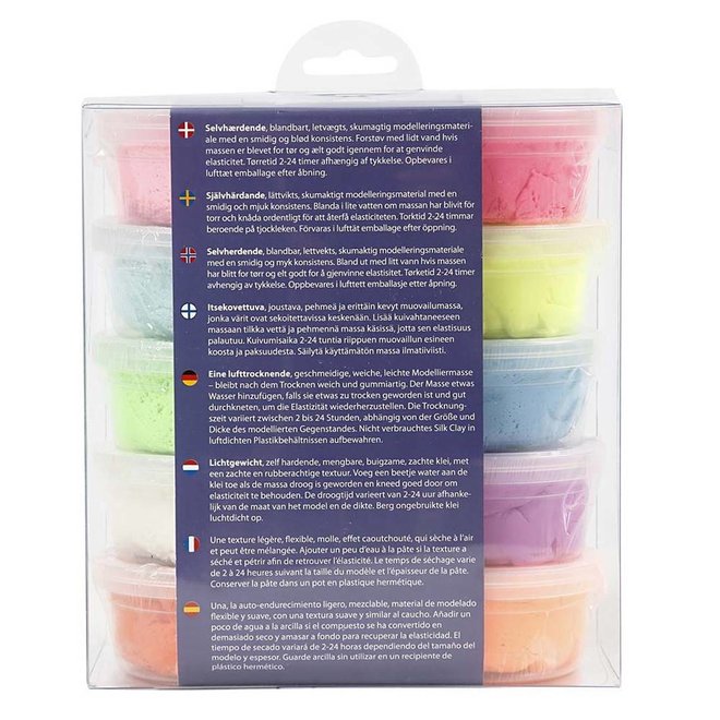 Silk Clay pakket pastel & neon (10st)