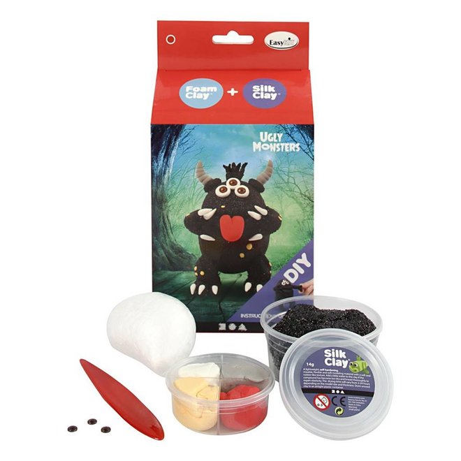 Silk & Foam Clay Ugly Monster zwart
