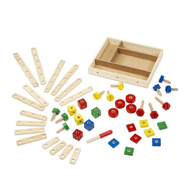 Houten constructie set (48st)