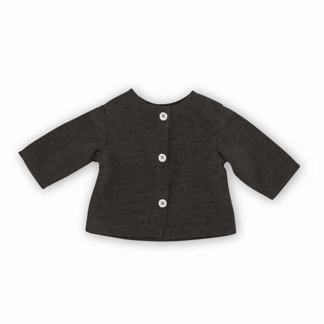 Vest donkergrijs (voor pop met haar)