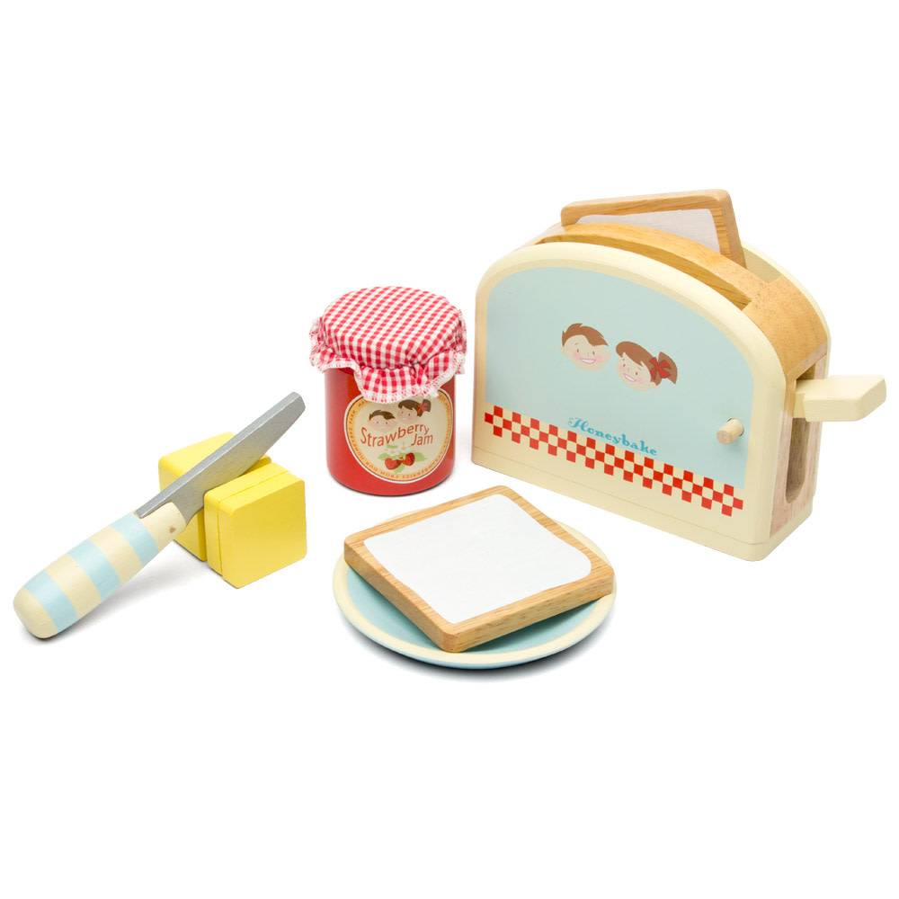 Sanctie verontreiniging Voor een dagje uit Houten broodrooster - Toaster Set - De Speelgoedwinkel