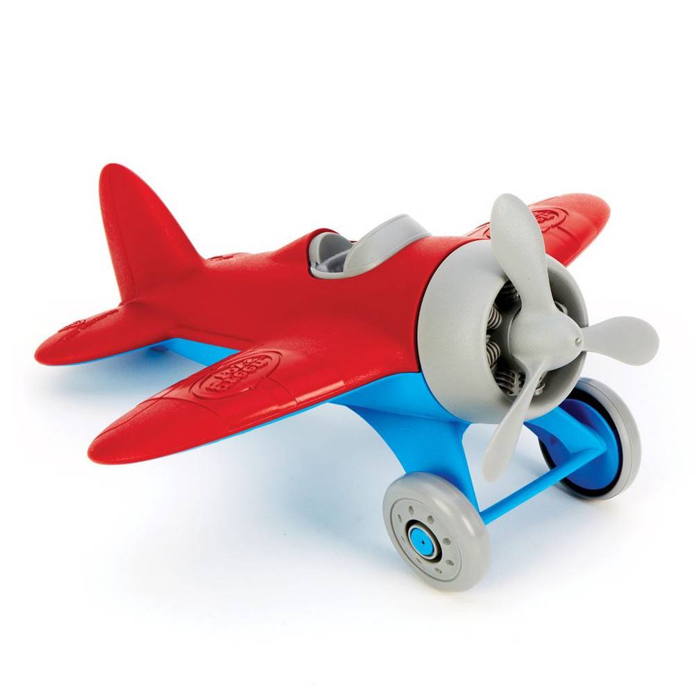 Green Vliegtuig rood - Gerecycled plastic speelgoed - De Speelgoedwinkel