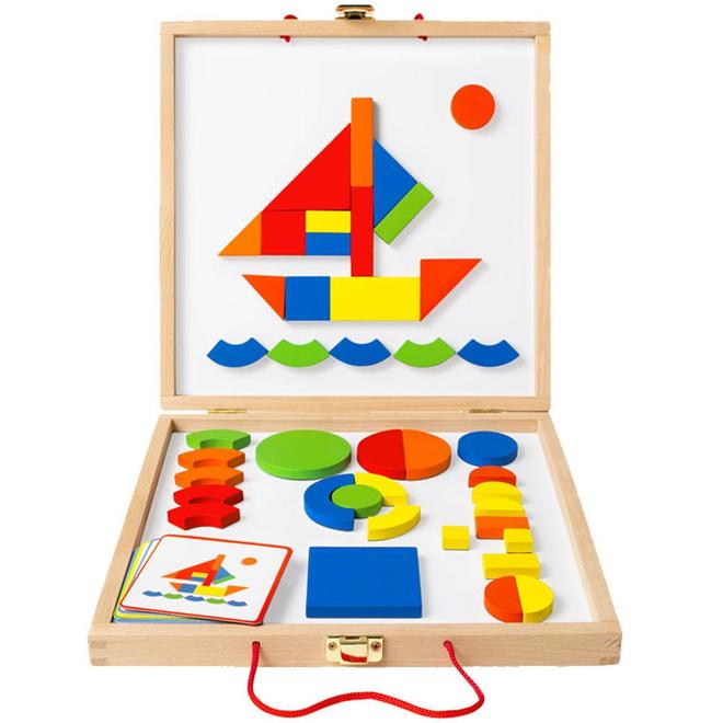 Magnetische tangram vormen koffer 4+