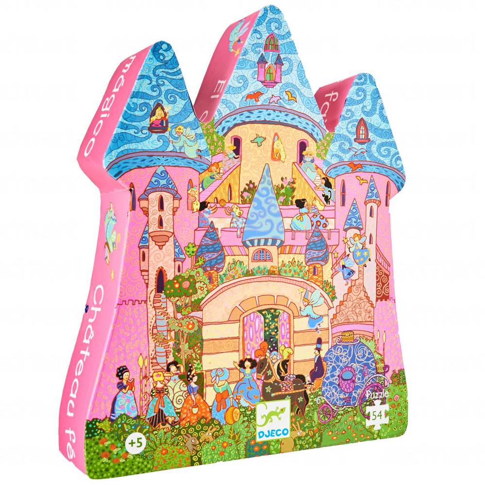 Beer Clam landelijk Silhouette puzzle - The fairy castle (54st) 5+ - De Speelgoedwinkel