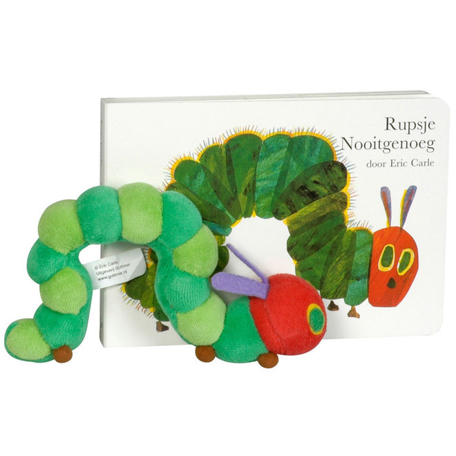 Rupsje Nooitgenoeg + pluchen rups