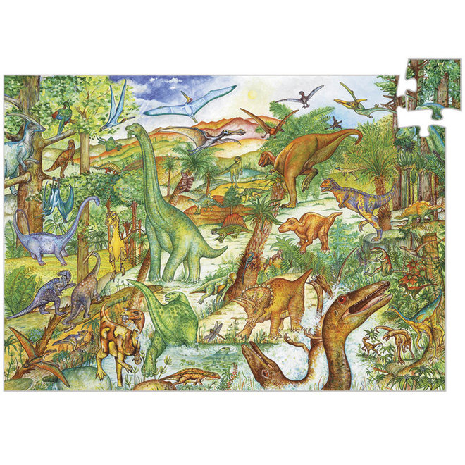 Djeco puzzel 100 stukjes - Dinosauriërs