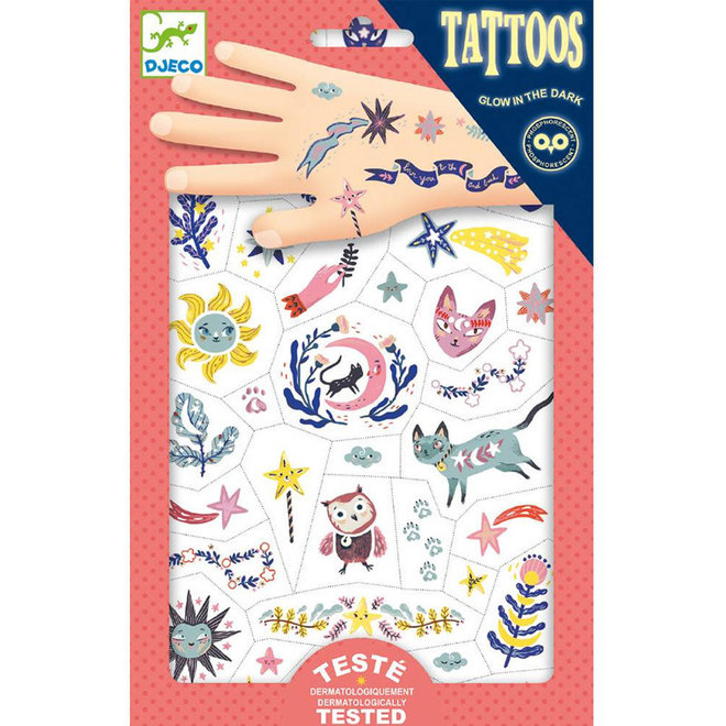 Djeco Tattoos Dromen - Glow in the dark