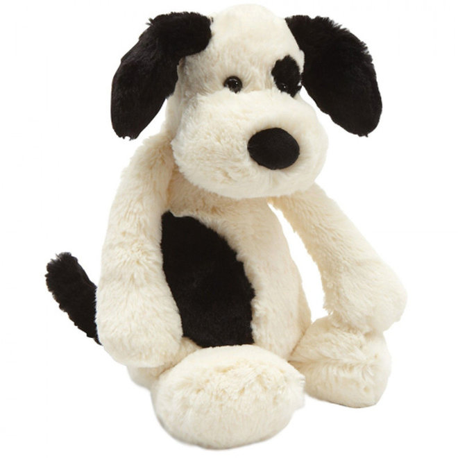 Jellycat Bashful Black & Cream Puppy Medium