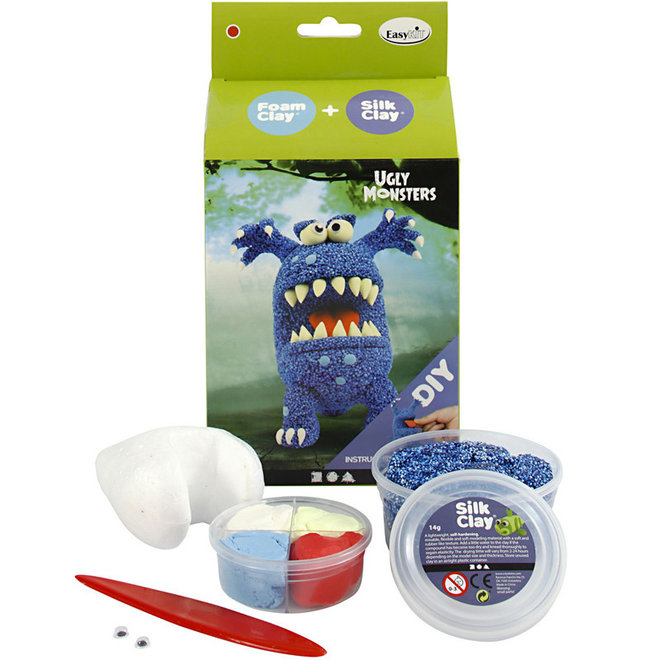 Monster kleien (blauw)