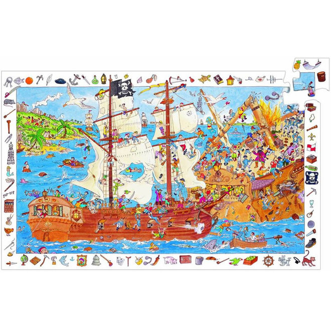 Djeco puzzel 100 stukjes - Piraten