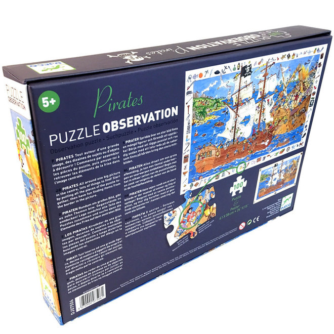 Djeco puzzel 100 stukjes - Piraten