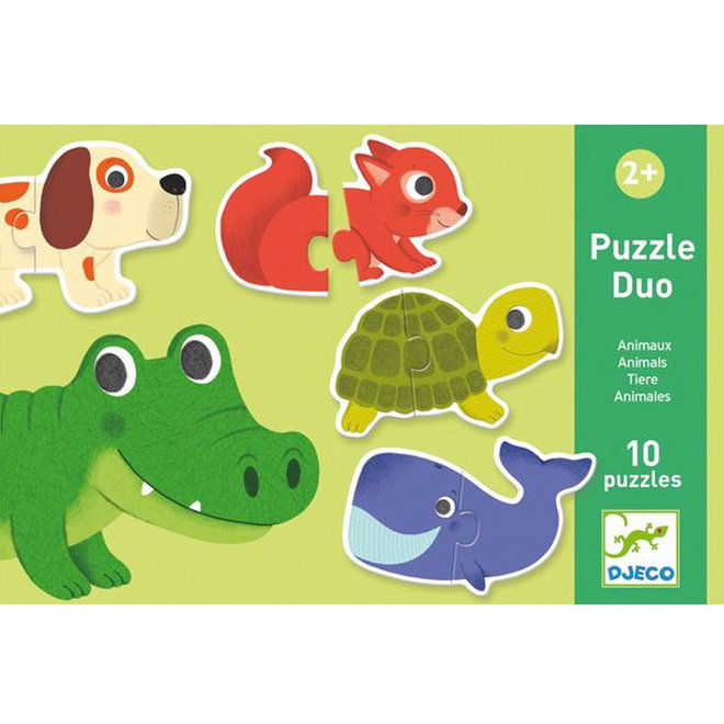 Duo puzzel dieren 2+