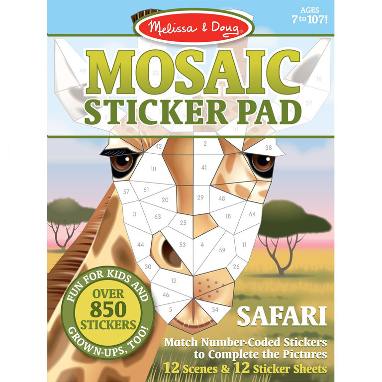 Spoedig kijken alledaags Melissa & Doug mozaïek stickerboek safari - De Speelgoedwinkel