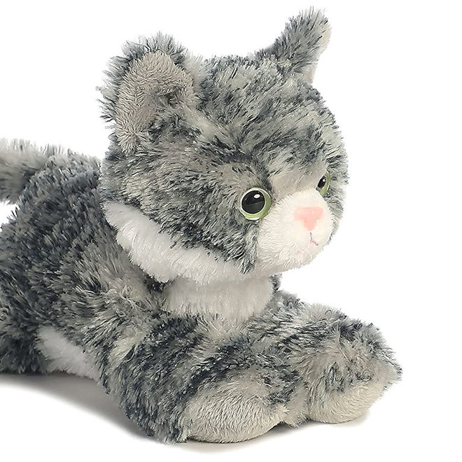 Knuffel kat grijs (20cm)