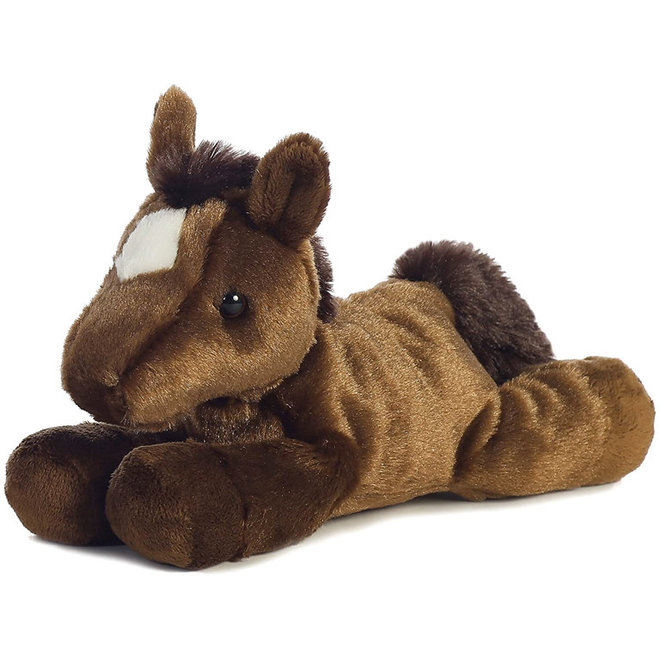 Knuffel paard donkerbruin Chestnut (20cm)