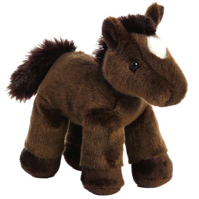 Knuffel paard donkerbruin Chestnut (20cm)