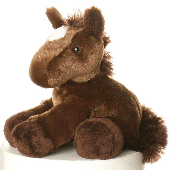 Knuffel paard donkerbruin Chestnut (20cm)