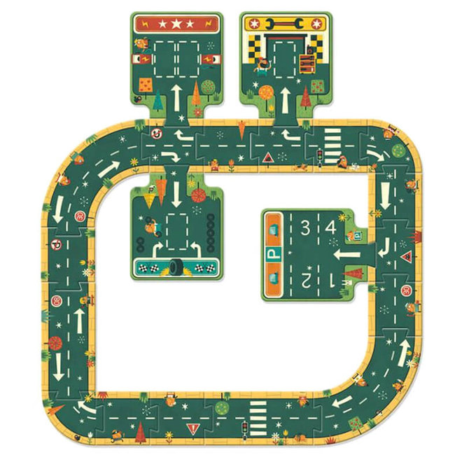 Vloerpuzzel autoweg 3+