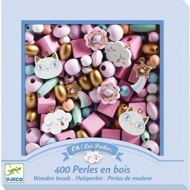 Houten kralen regenboog 4+