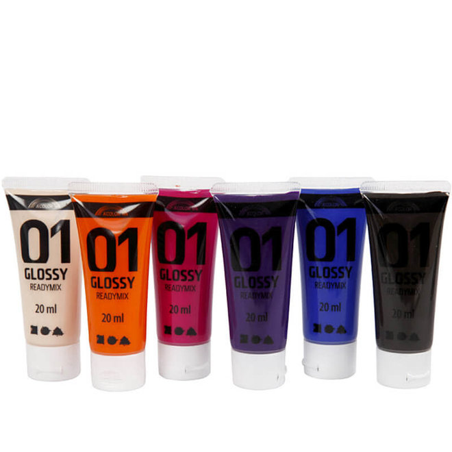 Acrylverf 01 glossy secundair (6x20ml)