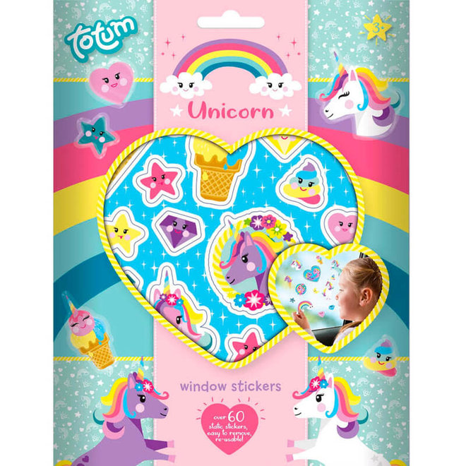 Unicorn raamstickers 3+