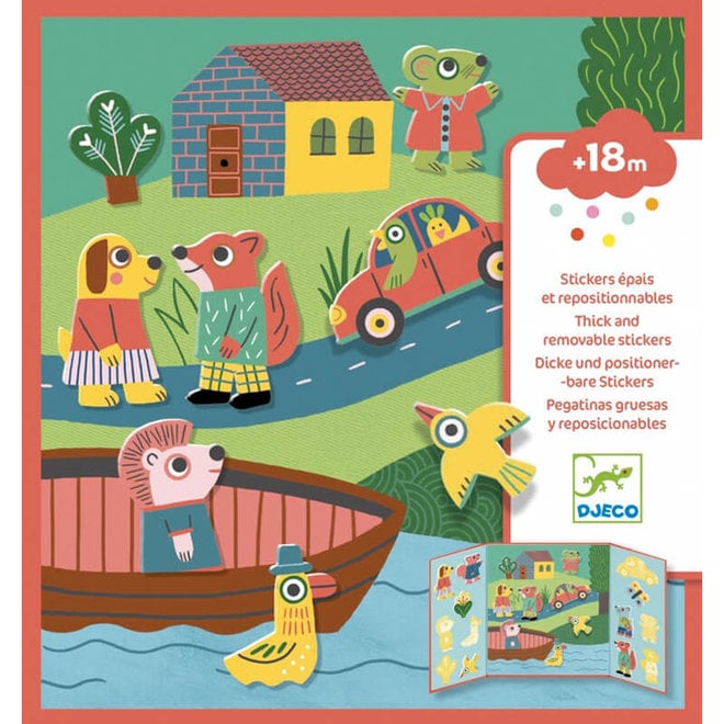 Herbruikbare stickers dieren 18m+