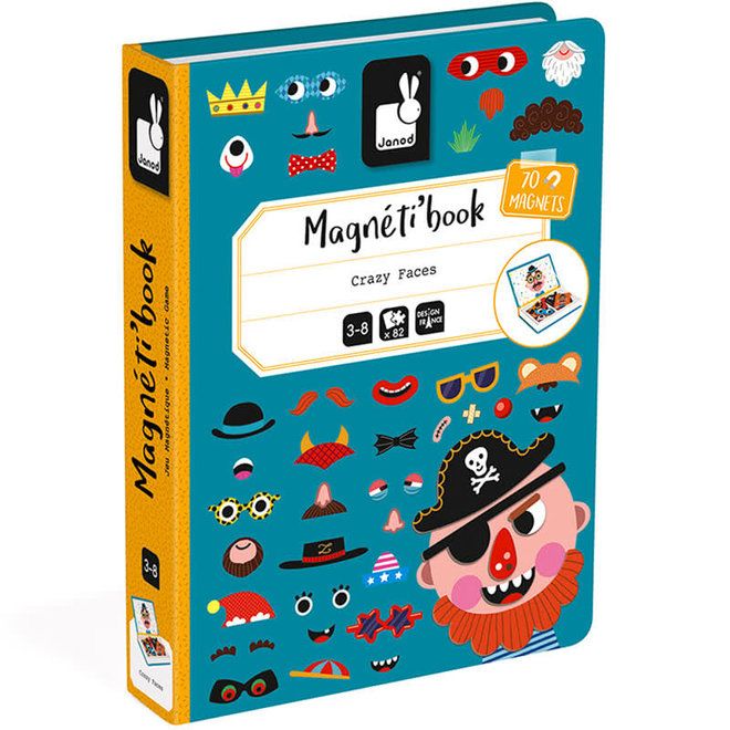 Magneetboek gezichten jongens 3+