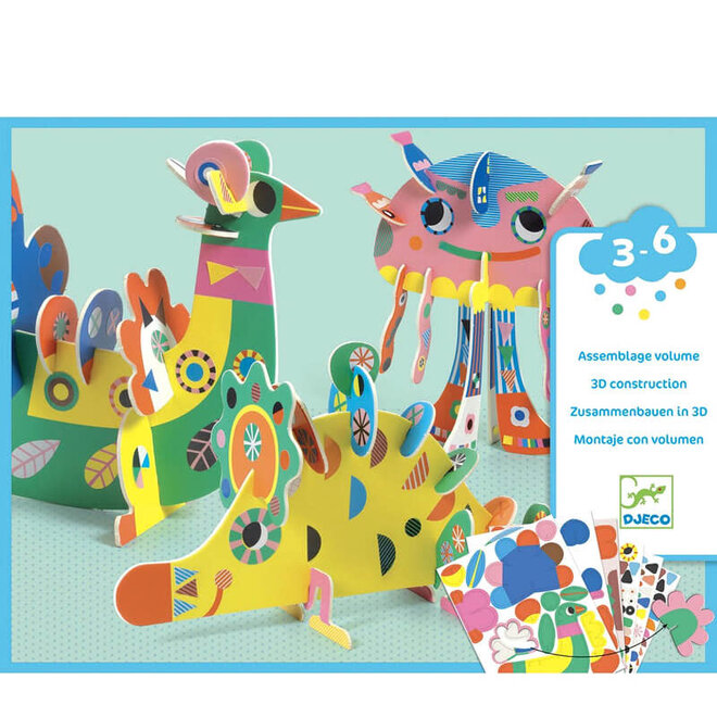 Knutselset 3D dieren (3-6 jaar)