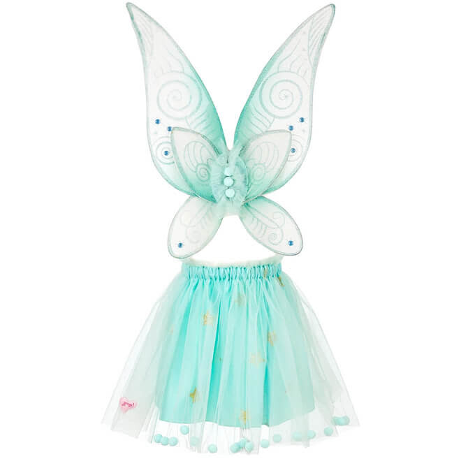 Elfen vleugels & rokje mint (3-5 jaar)