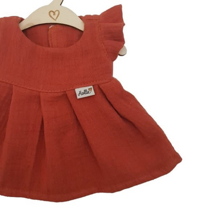 Poppenkleding Jurk Terra/rood