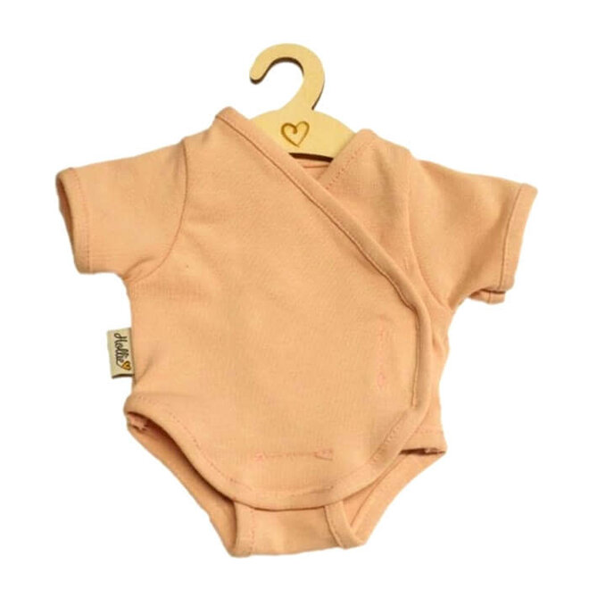 Poppenkleding romper zalm